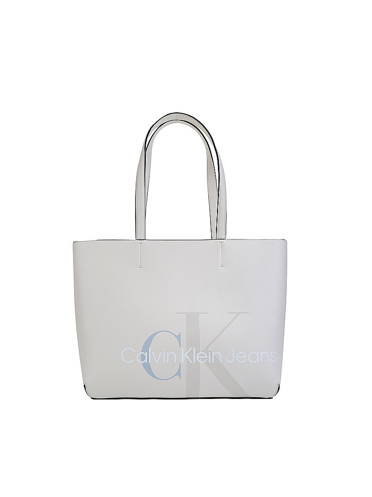 CALVIN KLEIN JEANS Tasche - Shopper Mono creme